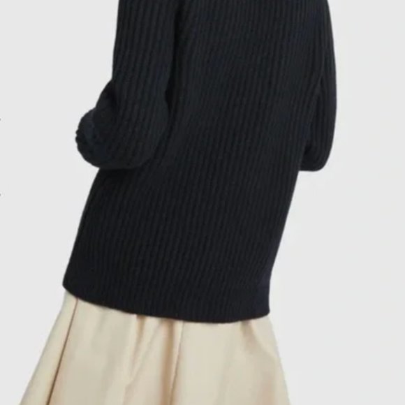 Goop G.Label - Maxine Oversized Black Wool Ribbed Winter Cardigan - Size XS US 2 - Picture 7 of 10